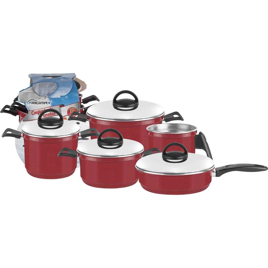 Kit de Panelas 5 Peças em Alumínio Resistente Big Cheff