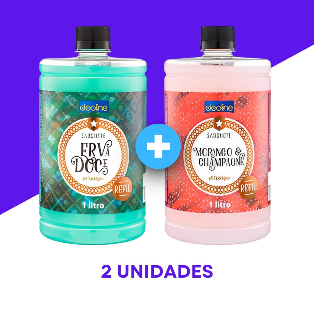 2UN Sabonete Líquido Premisse 1 Litro pH Fisiológico – Cuidado Suave para o Corpo Todo