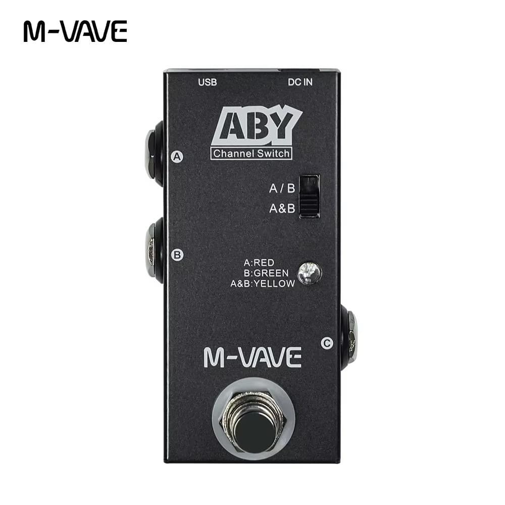 M-VAVE ABY BOX Pedal de guitarra elétrica Instrumento de seleção de linha bidirecional universal para instrumentos