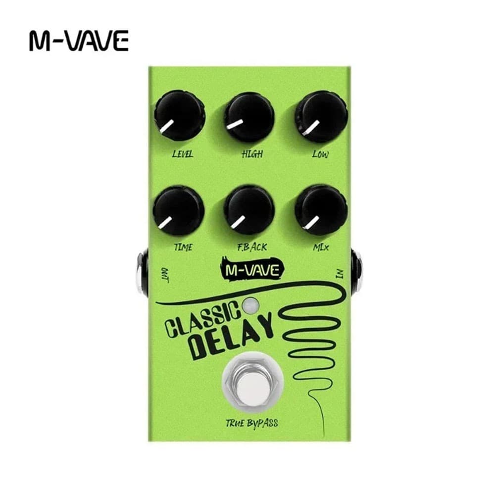Pedal de efeitos para guitarra M-VAVE Pedal de efeitos para guitarra elétrica Delay Single Block True Bypass