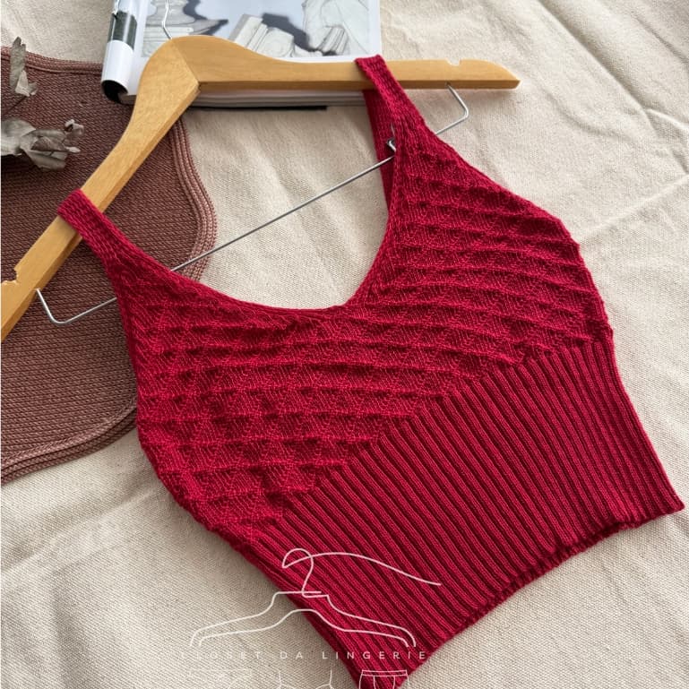 Cropped Tricot Escama Regata Blusinha Moda Feminina Verao Blogueira Carnaval
