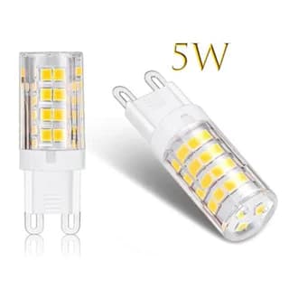 KIT 6 Lâmpadas Led G9 Halopin para luminárias globos de vidro Branco Quente 3000k 220v/110v