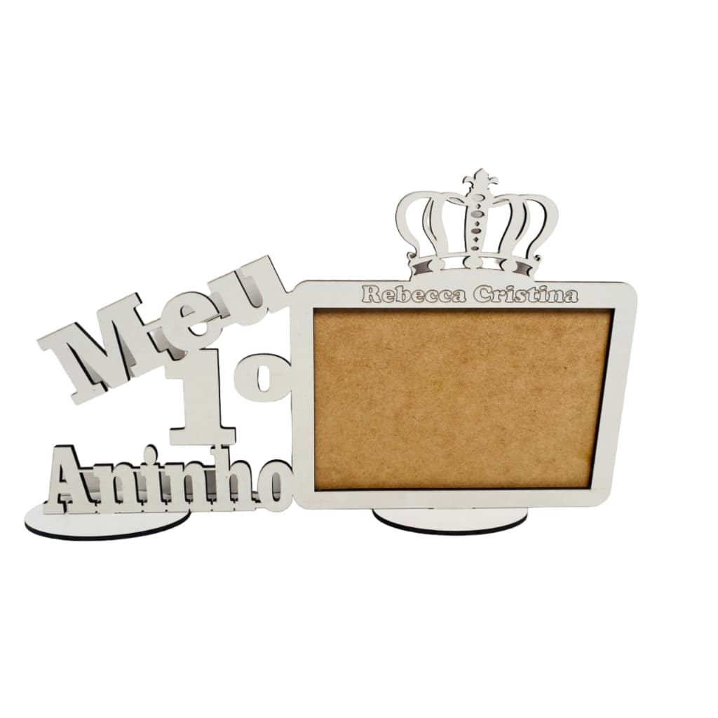 Kit 35 Porta Retrato 10x15 Modelo Meu Primeiro Aninho Mdf