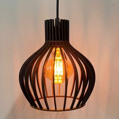 Pendente Luminária de Teto Lustre Decorativo Retro Rústico Cor Preto - 1 ppp/sf