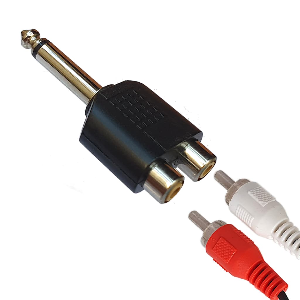 Adaptador Conversor de Rca para P10 Mono Para usar com caixa de som, ou mesa pela entrada de microfone