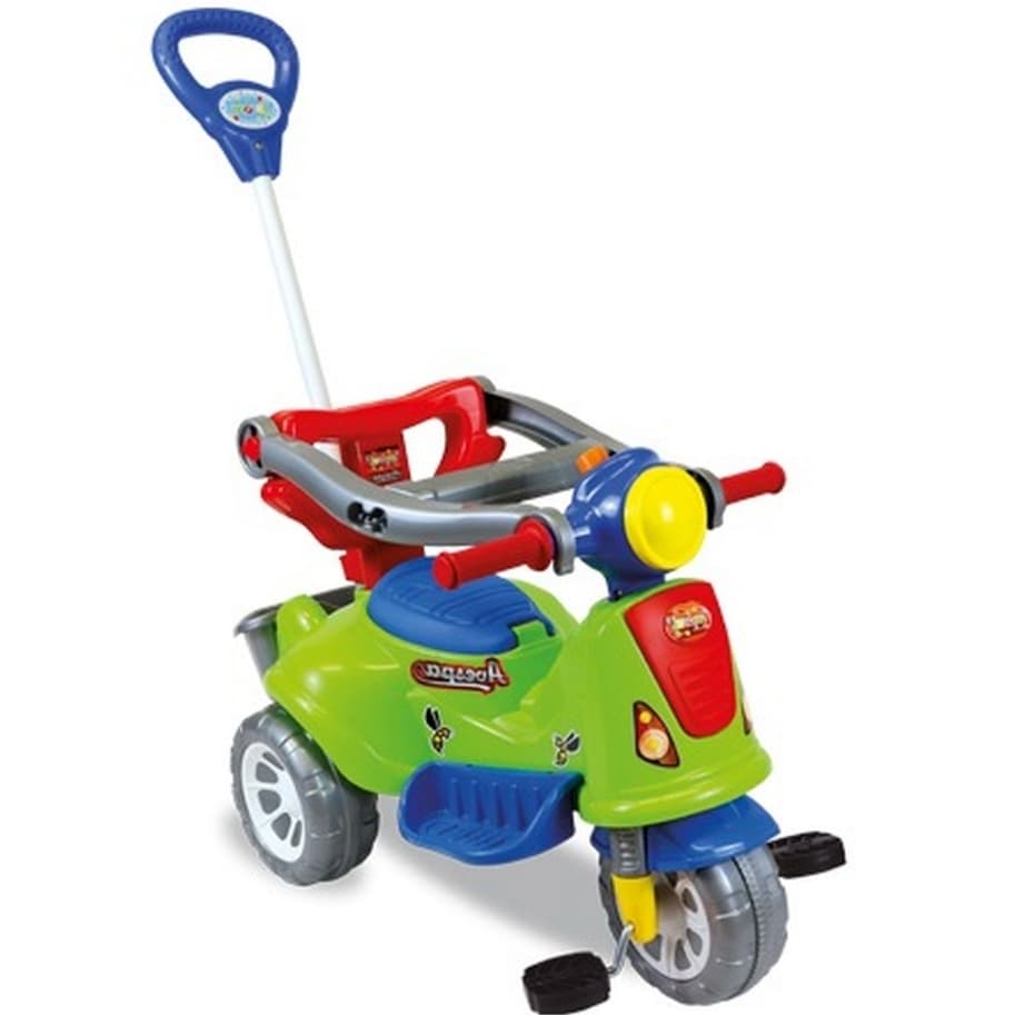 Triciclo Infantil Avespa Brinquedo Andador Carrinho De Passeio Motoquinha Buzina Pedal Haste Maral