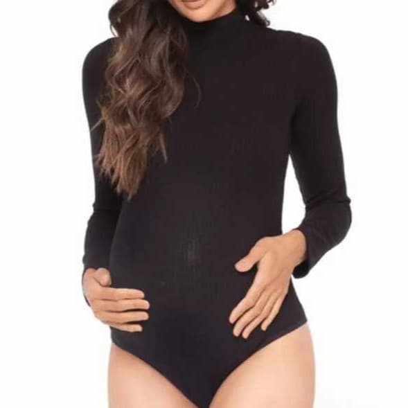 BODY COLLANT PARA GESTANTES GRAVIDAS MANGA LONGA 4 ESTAÇÕES SEGUNDA PÉLE CORES PRETO BRANCO VERMELHO CINZA VERDE MARROM