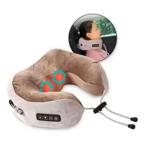 Massageadora De Pescoço Almofada Vibratória Elétrica USB Massagem Bateria Relaxante