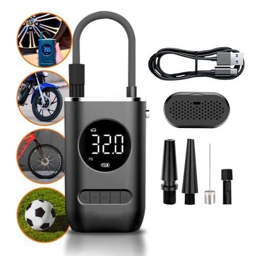 Carro Pneu Inflator Bomba De Ar Elétrica Mini Portátil Sem Fio Compressor Para Motocicleta Bicicleta