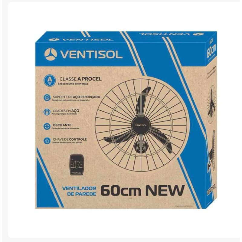 VENTILADOR OSC PAREDE 60CM PR GR PR 127V