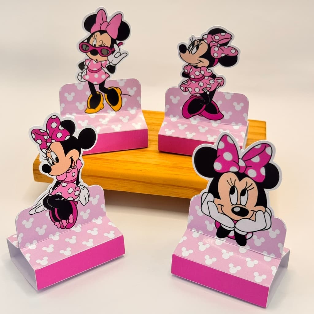 20 porta bis, lembrancinha de aniversário, porta doces, SEM NOME minnie rosa PRONTA ENTREGA M