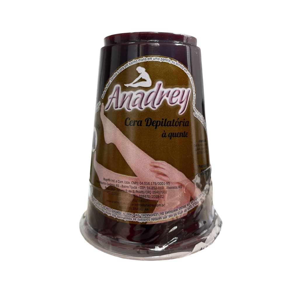 Cera Depilatória à Quente Anadrey Chocolate preto 400g