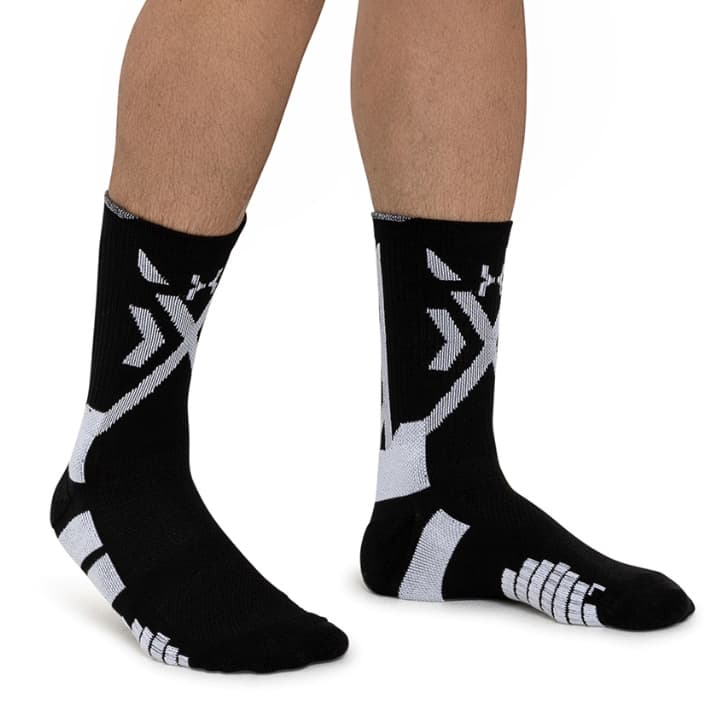 Meia de Cano Alto Compressão Masculina Feminina Esportiva Basquete Futebol Corrida Moda Esporte