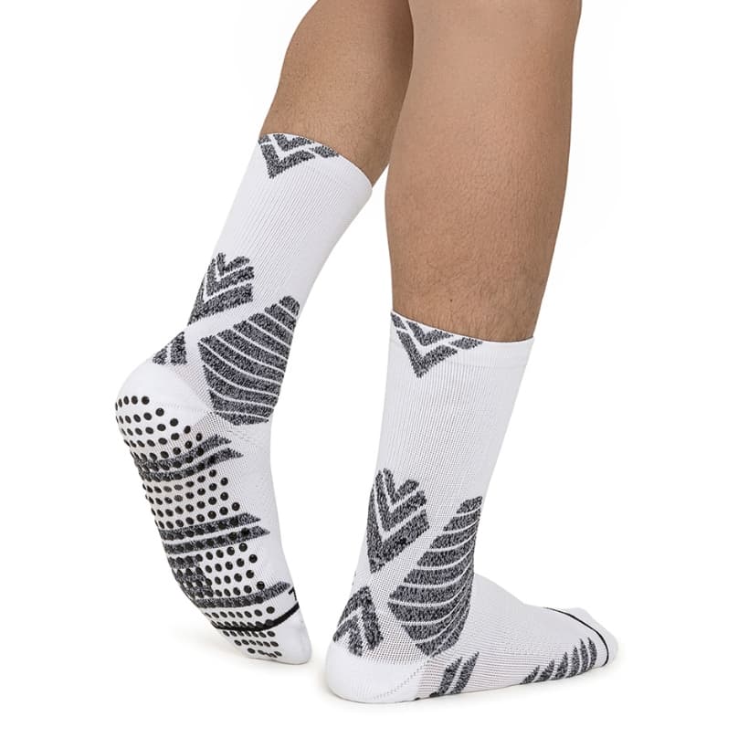 Meia de Cano Alto Futebol Com Grip Antiderrapante Compressão Masculina Feminina