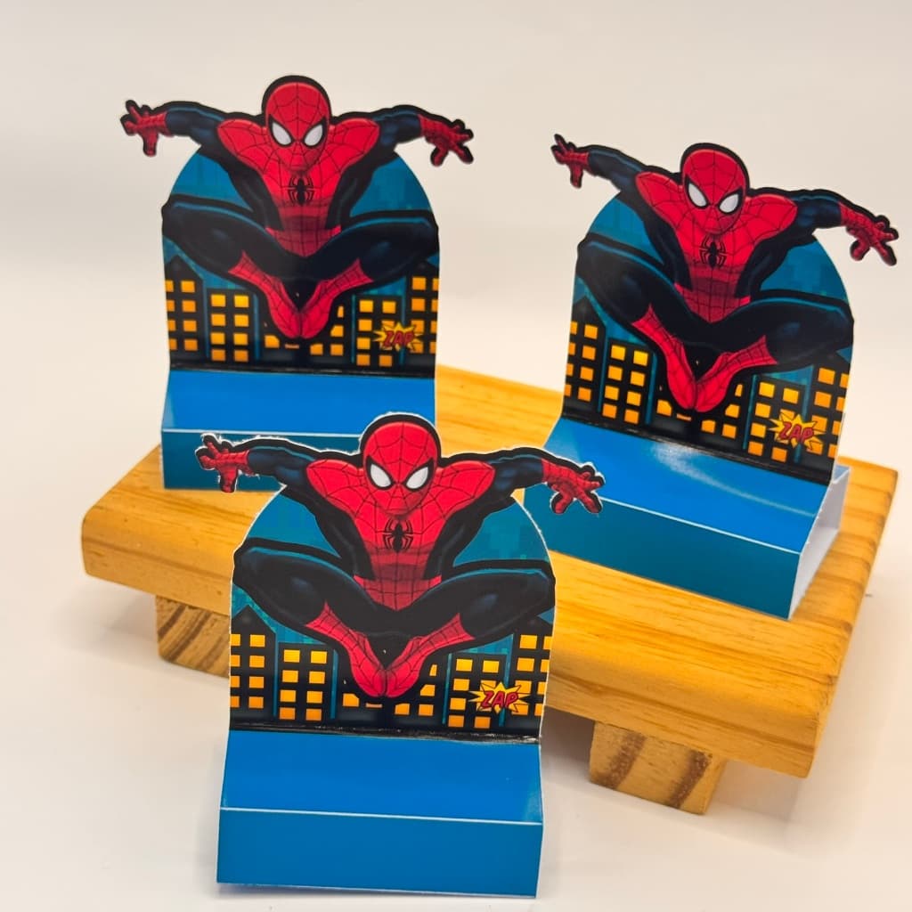 20 porta bis, lembrancinha de aniversário, porta doces, SEM NOME homem aranha PRONTA ENTREGA M