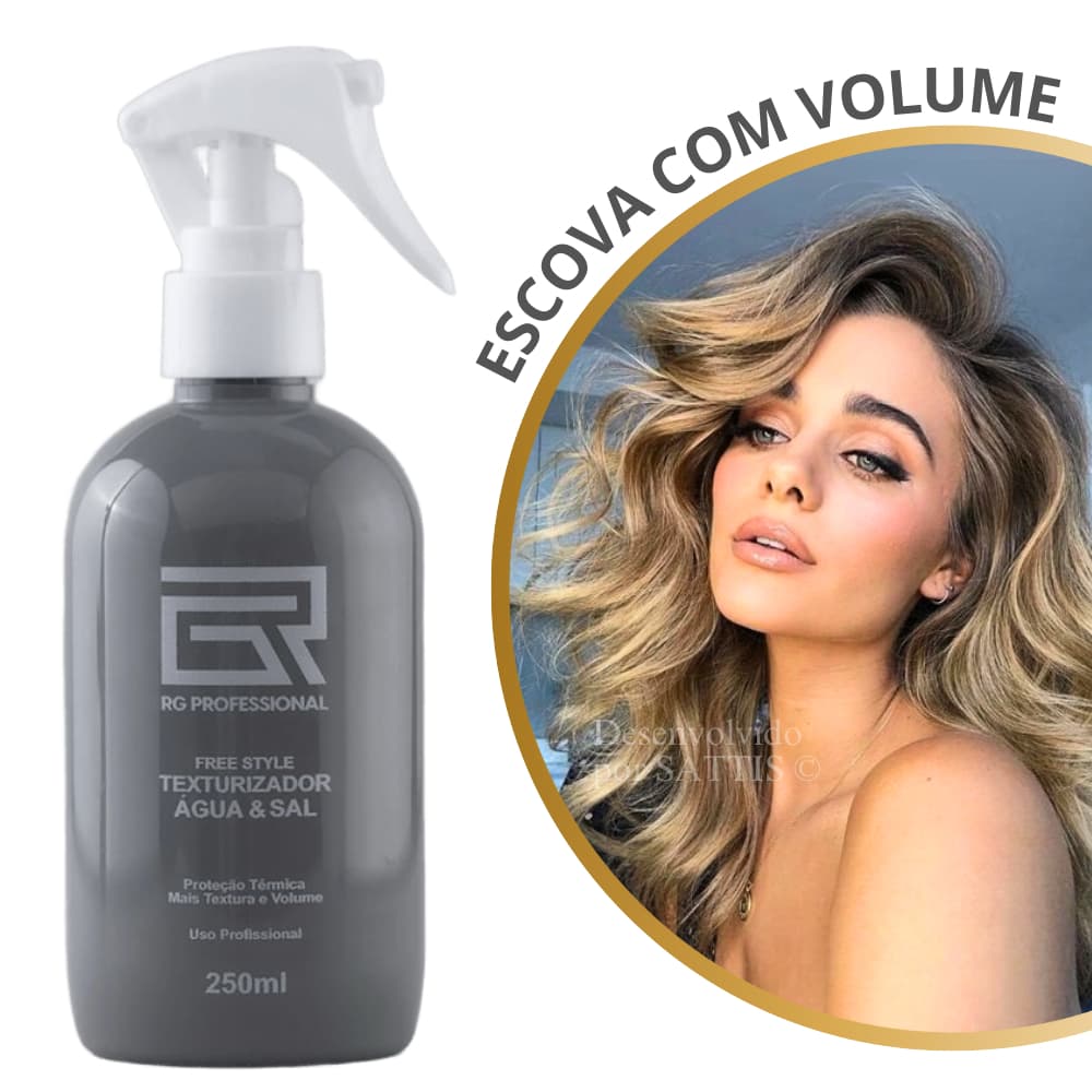 Spray Texturizador Salt Mist Água e Sal 250ml - Penteado com Volume e Textura Rafael Gasparim
