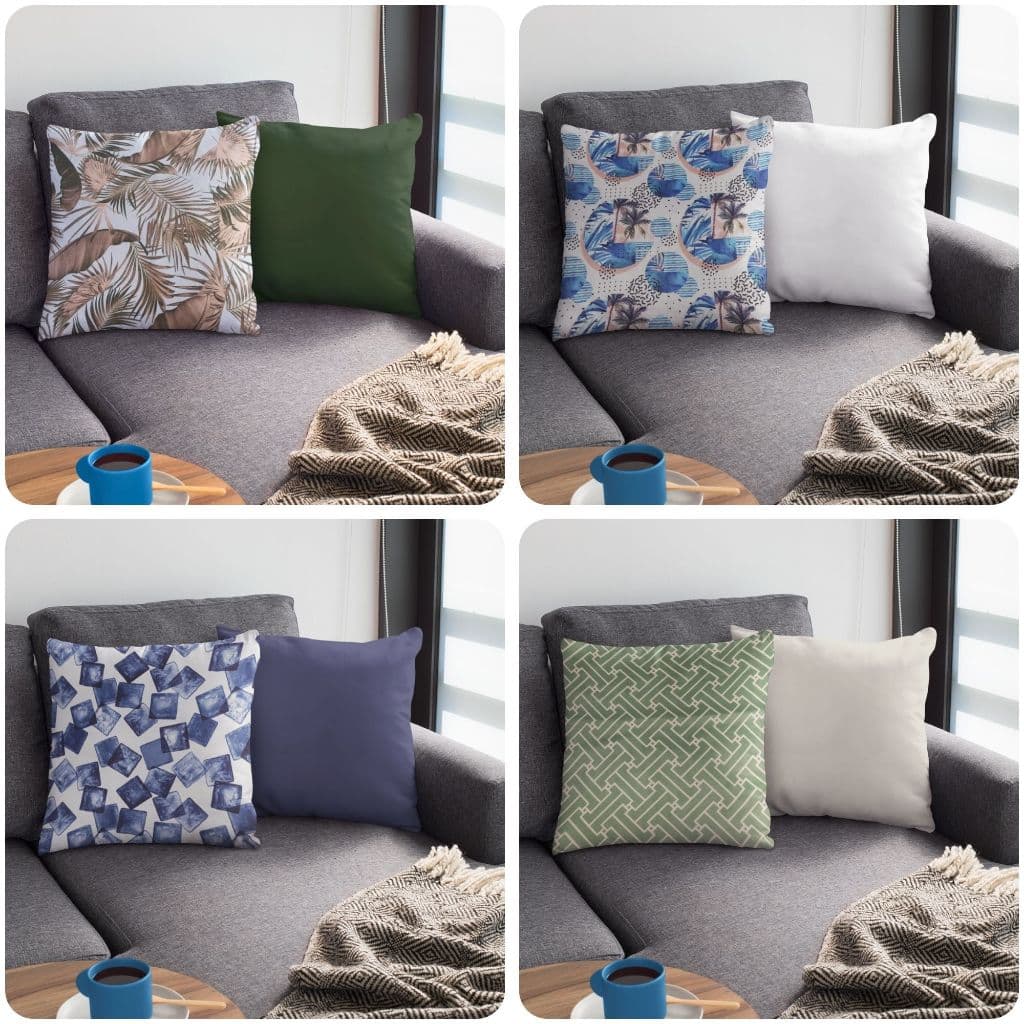 Kit 2 Capas De Almofadas 45x45cm Macia Veludo Tecido Suede Fofa com Zíper
