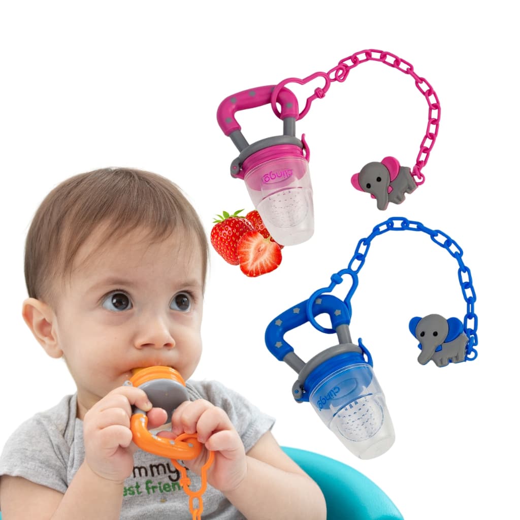 Chupeta Alimentadora Mordedora com Bico em Silicone para Frutas Papinhas para Bebes