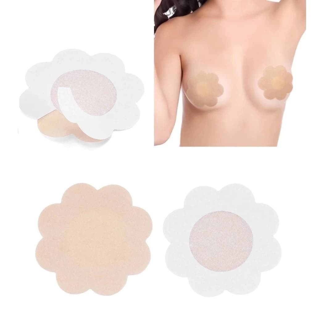 kit Até 100 Tapa-Seios Invisível Adesivo Protetor 7,5cm de Diâmetro Tampar Mamilos/Aureola/5PARES