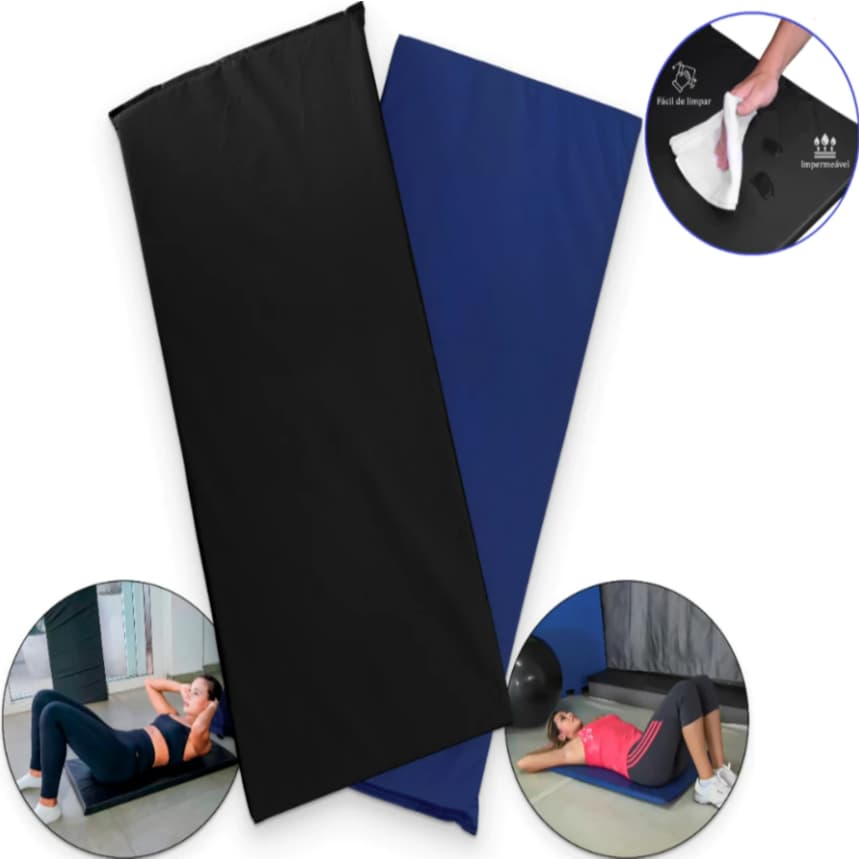 Kit 2 Colchonetes 1metro x 60cm x 3cm D23 Academia Ginastica Exercícios Creche Pets Yoga
