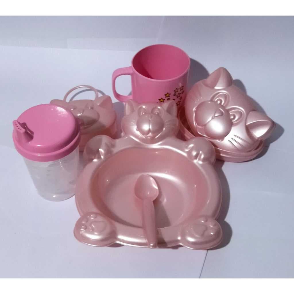Kit Infantil Prato Copo Talher Criança Azul ou Rosa