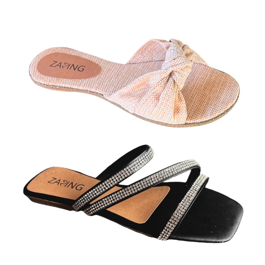 Kit com 2 pares de Rasteirinhas feminina, desconto para atacado, promoção verão