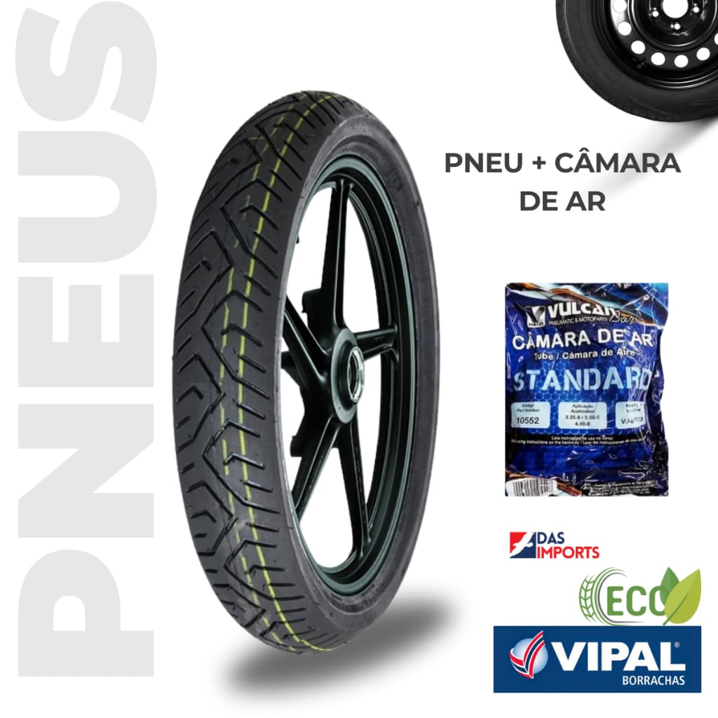 Pneu  de moto 100/80/17  Dianteiro + Camara de ar