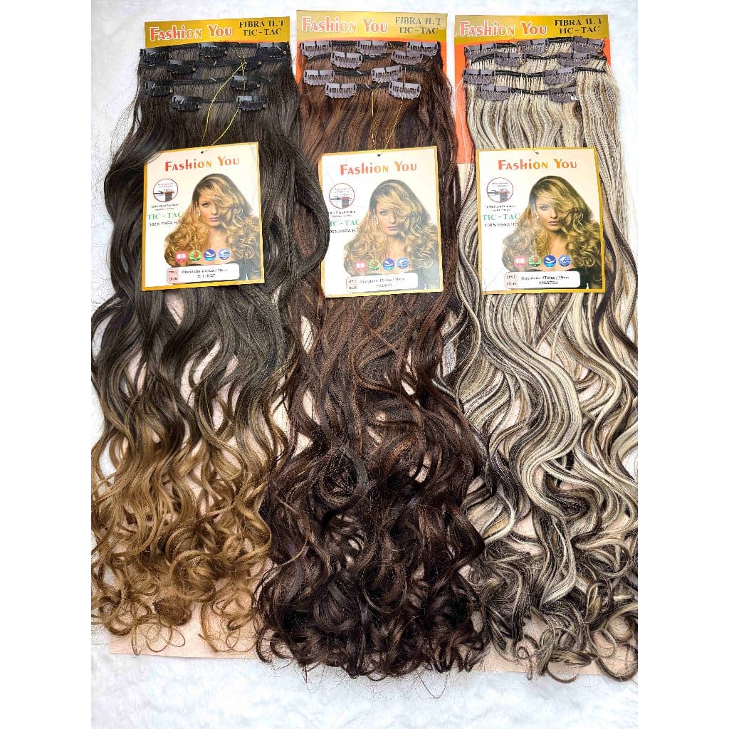 Cabelo Orgânico Tic Tac Liso Ondulado 4 Telas 70cm 150G fio sem brilho e aceita chapinha Fashion you