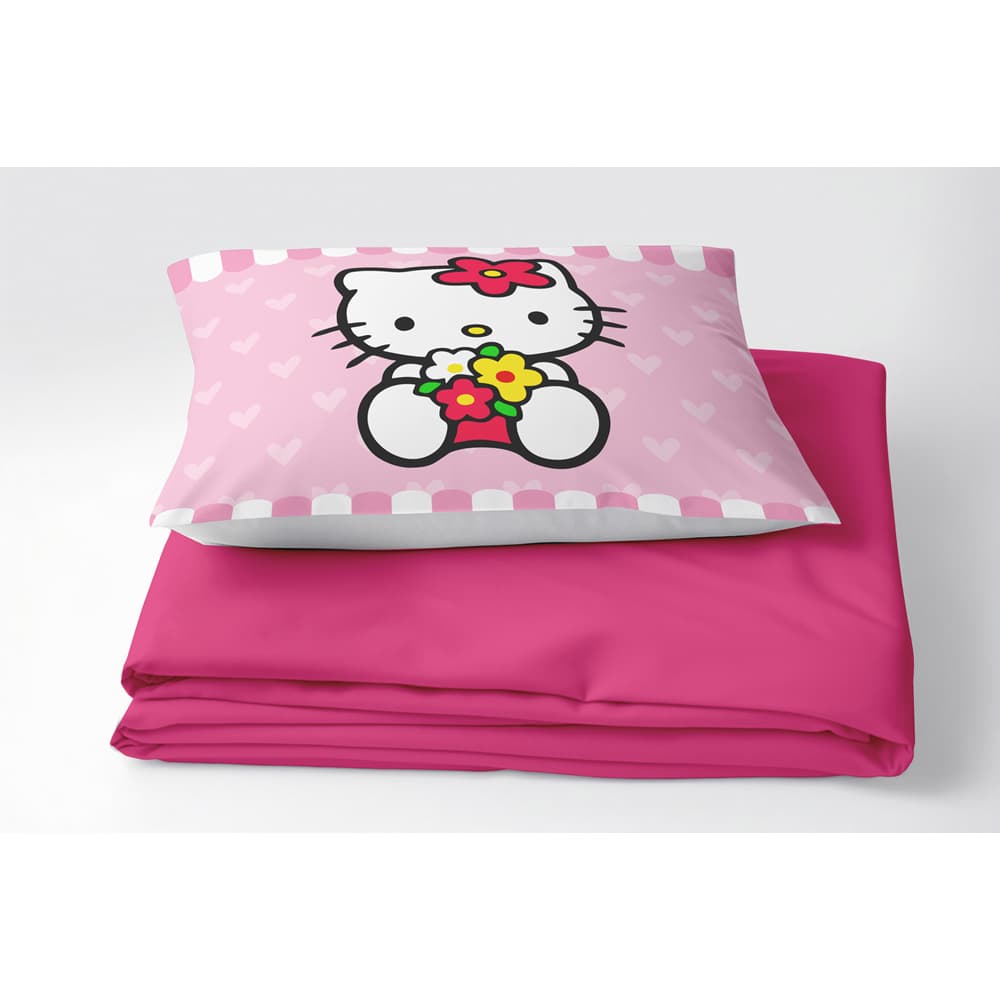 JOGO DE LENÇOL SOLTEIRO INFANTIL  2 PEÇAS  LENÇOL DE  ELASTICO HELLO KITTY MICROPERCAL EXTRA MACIO
