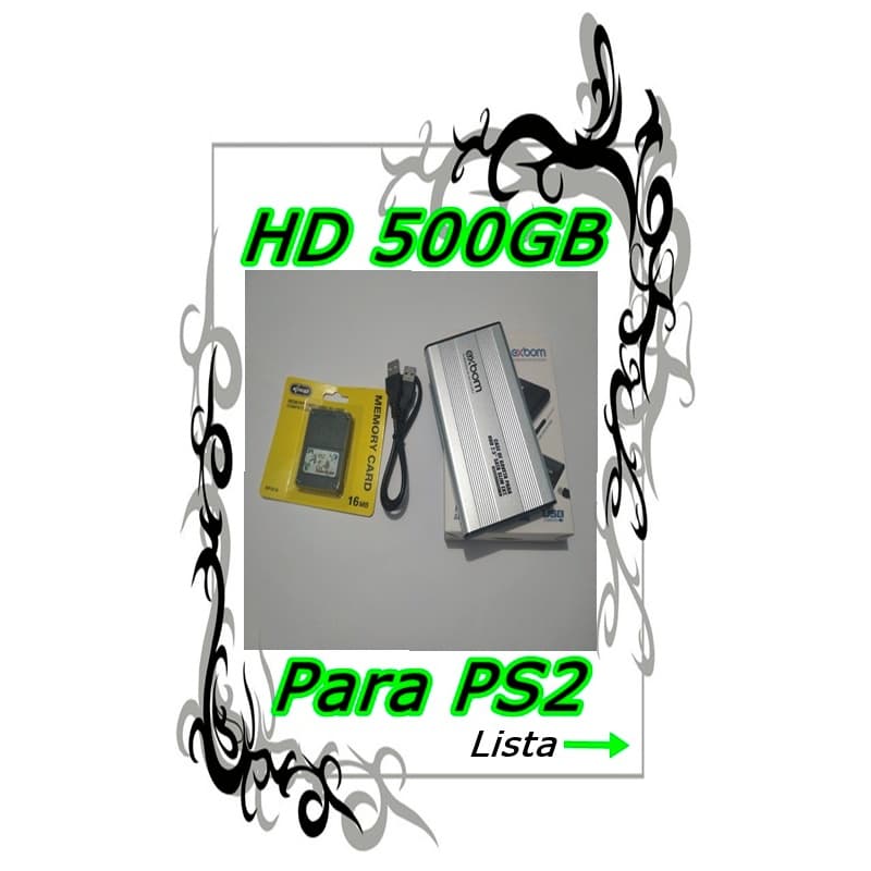 HD 500gb para PS2. + memorycard 16MB