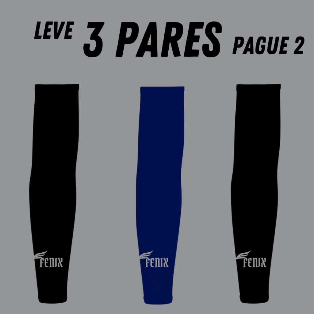 KIT 3 Pares de manguitos Fenix Unissex Proteção Solar UV50+  para vôlei/ futebol/ uber/basquete Envio imediato