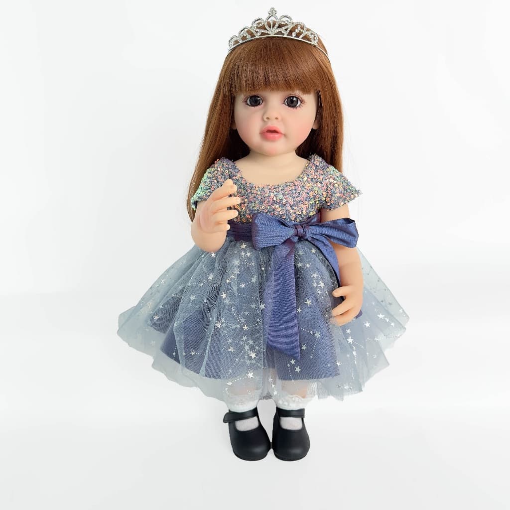 Bebe Reborn Menina 100% Silicone 57 Cm - Bia