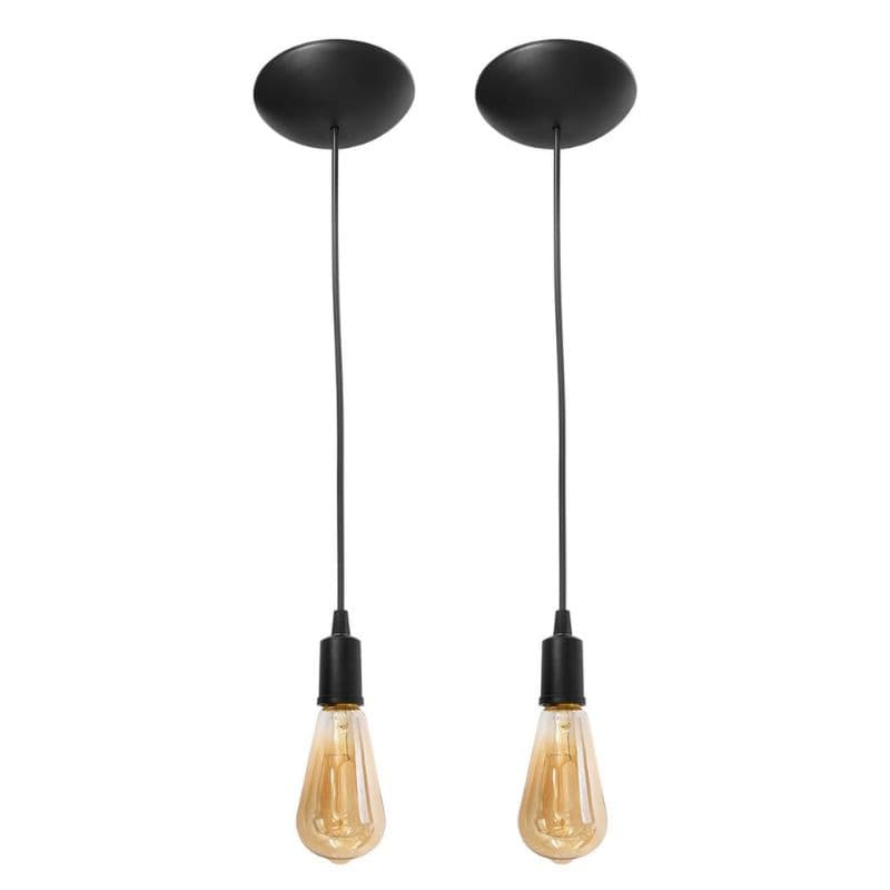 Kit 2 Pendente Luminária Retrô Vintage 2M estalação