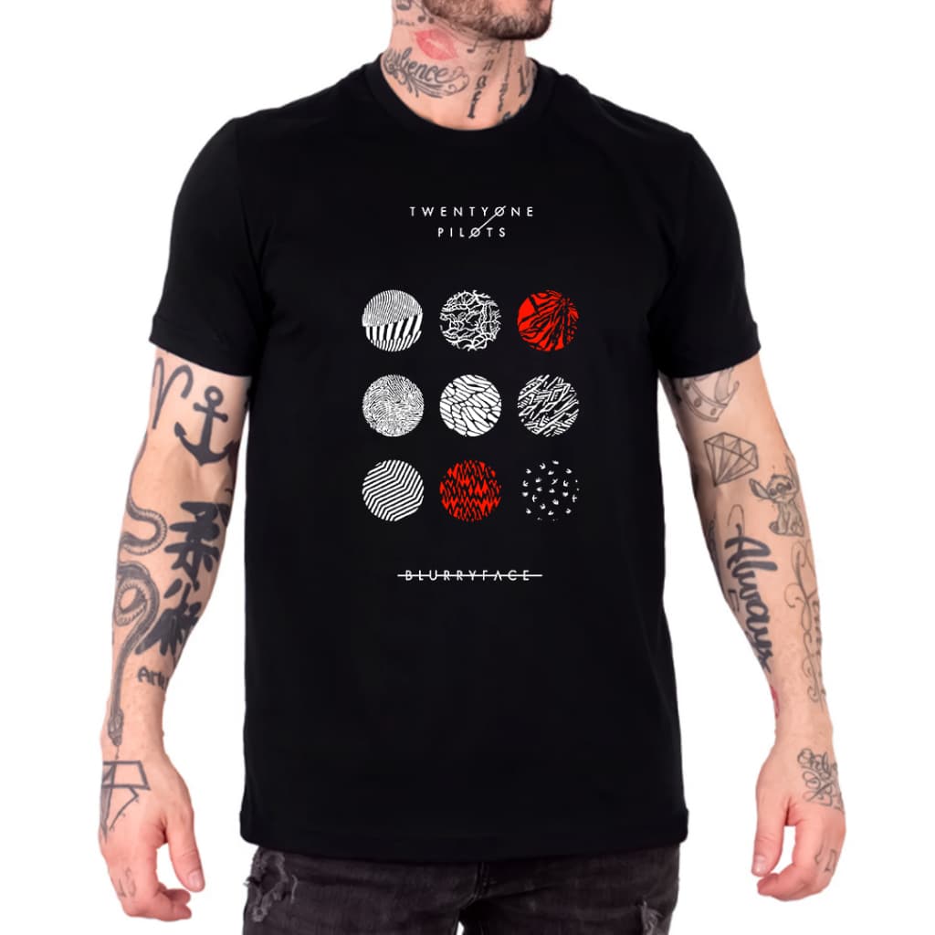 Camiseta Basica Blurryface Twenty One Pilots Banda Musica