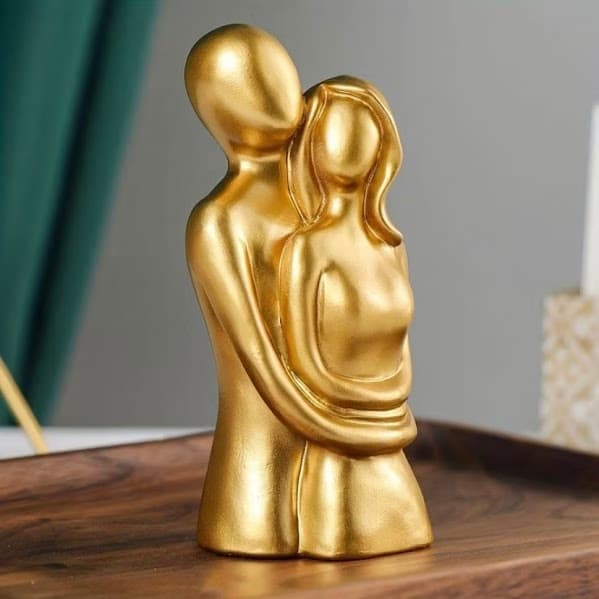 Decoração para Casa | Topo de Bolo Casamento Escultura de Gesso Estatua Casal Abraçado Decorativa de Bolo