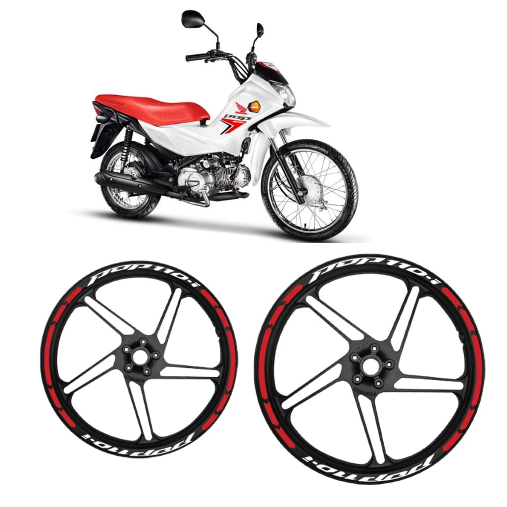 Kit Adesivo Friso De Roda Fita Aero Pop 110-i 2 Rodas