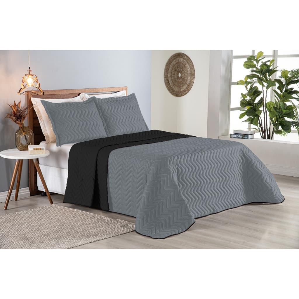 Colcha Cobre Leito Cama King 3 pç Dupla Face Duas Cores