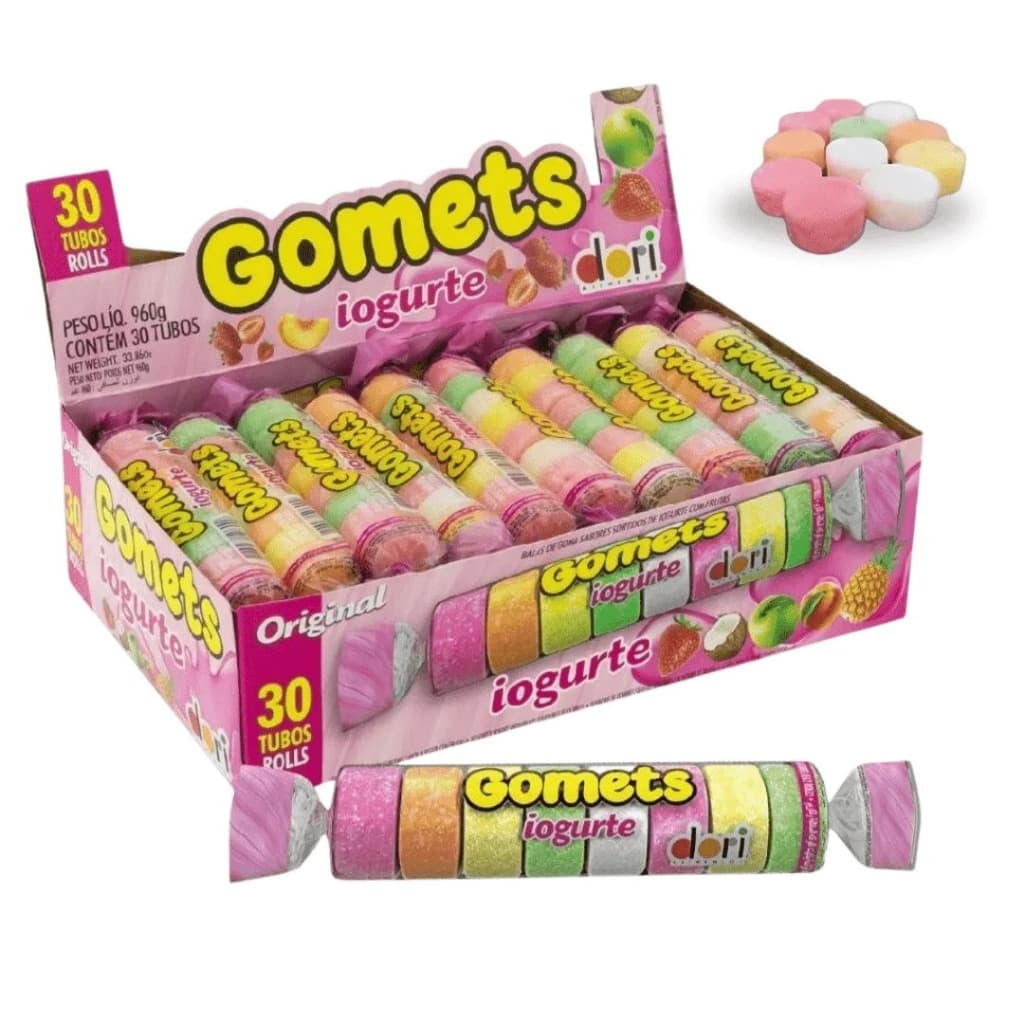 DORI GOMA TUBO YOGURTE COM 30 UNIDADES