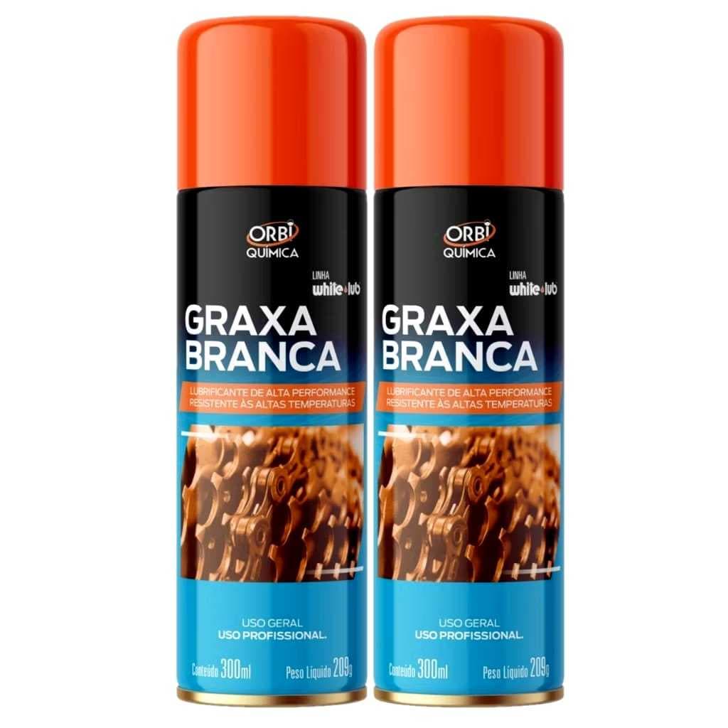 Graxa Branca Spray 300ml OrbiGrax - Orbi Química LUBRIFICANTE ALTA PERFOMACE