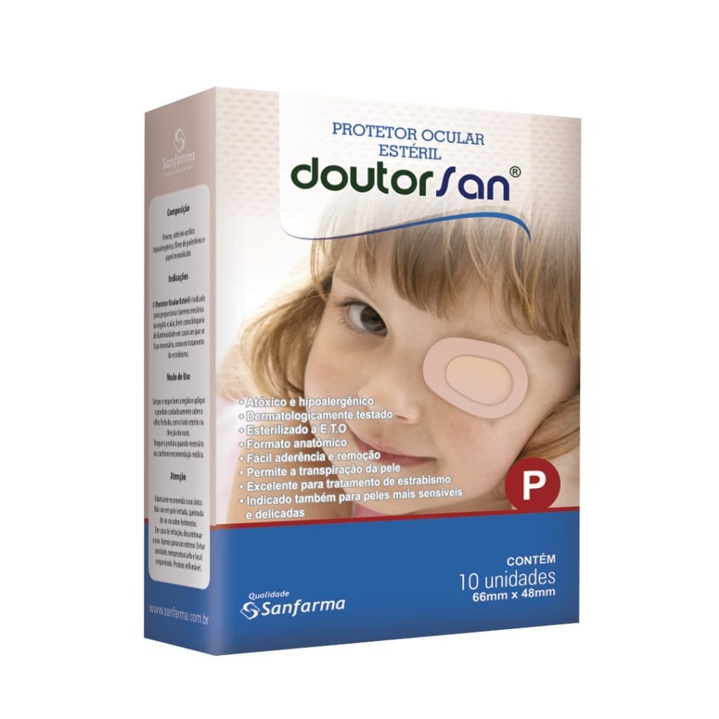 Protetor Ocular Esteril Doutorsan 10UN P,M,G