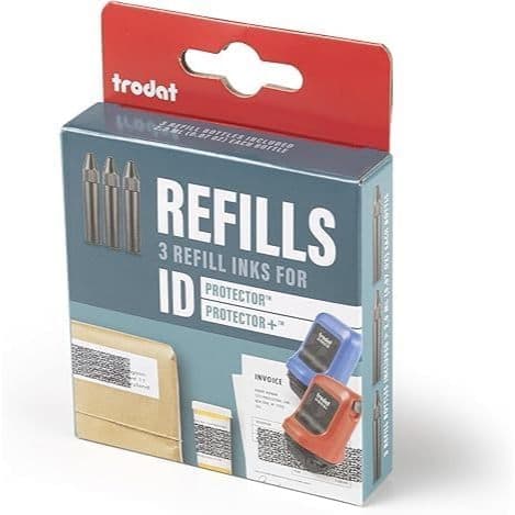 Refil Tintas de recarga com pacote de 3 recargas de tinta para carimbo rolo