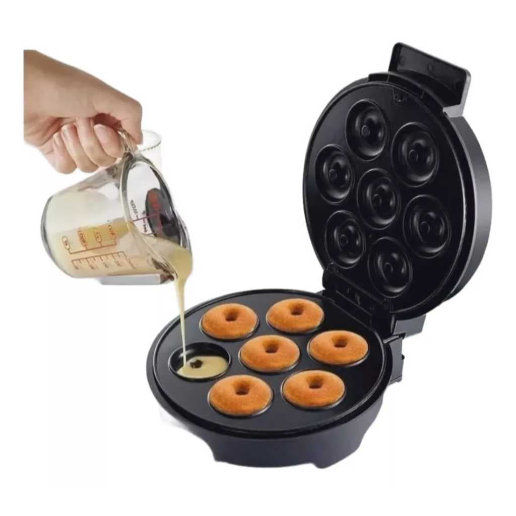 Maquina Elétrica De Donuts Ideal Para Confeitaria Com Capacidade De 7 Mini Rosquinha