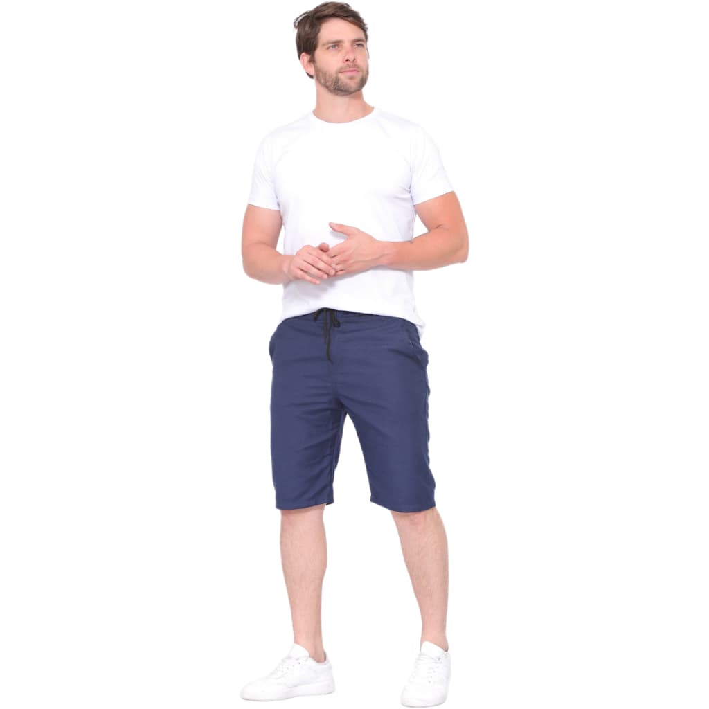 Bermuda Com Elastico   masculina de sarja - alta qualidade