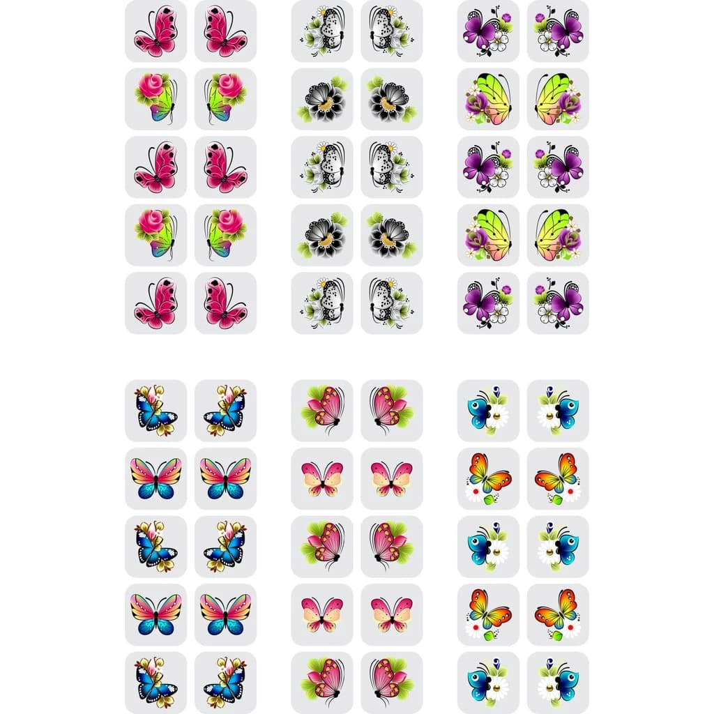 Adesivos De Unhas Autocolantes Borboletas Nail Designer Atacado Manicure Nova Tecnologia HD 3D 67