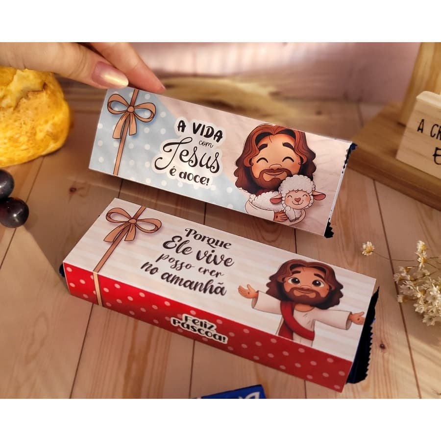papel capa Porta Bis caixa pequena Páscoa Embalagem coelho cristã SEM chocolate lembrancinha