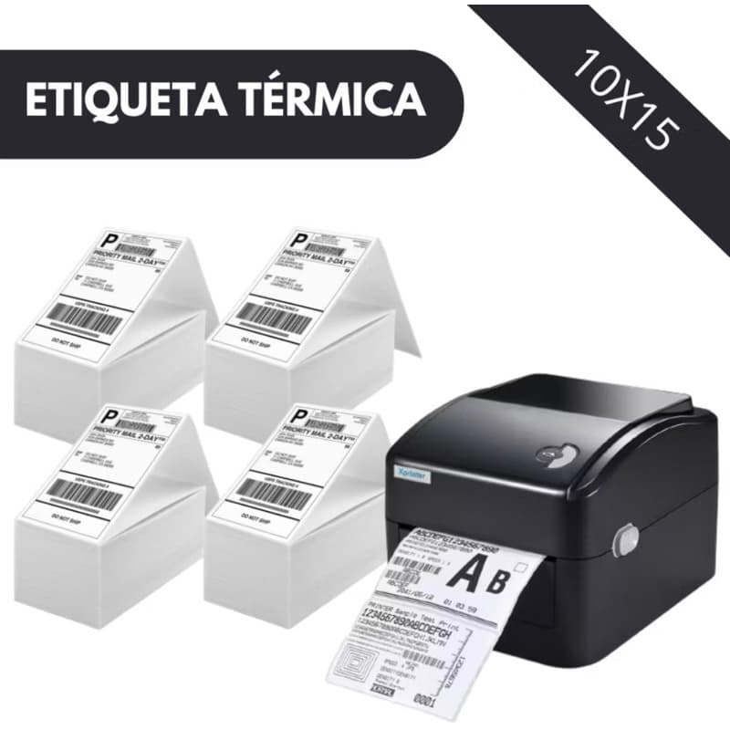 500 Etiquetas Termica Branca Adesiva 10 x 15 E-commerce Envios Zebra Elgin Tomate