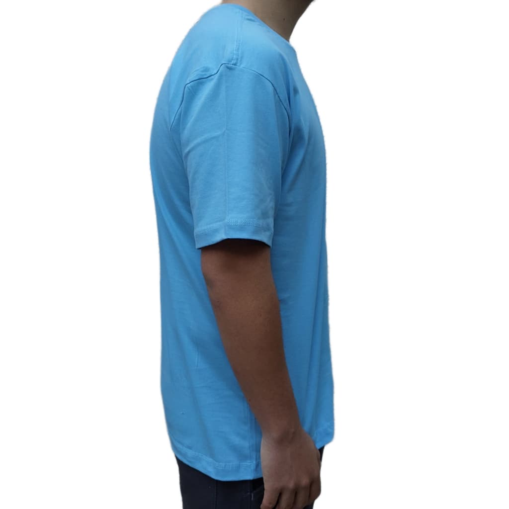 Camiseta Azul Bebê Malha 30.1Penteada 100%Algodão