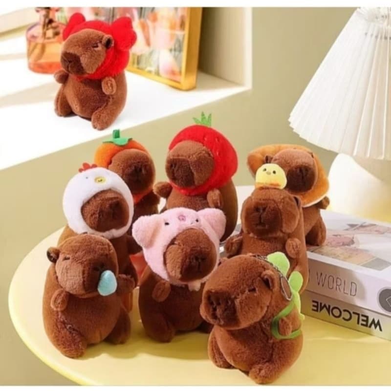 Chaveiro Capivara Pelúcia Brinquedo Infantil Fofinha Para Bolsas Mochilas E Chaves