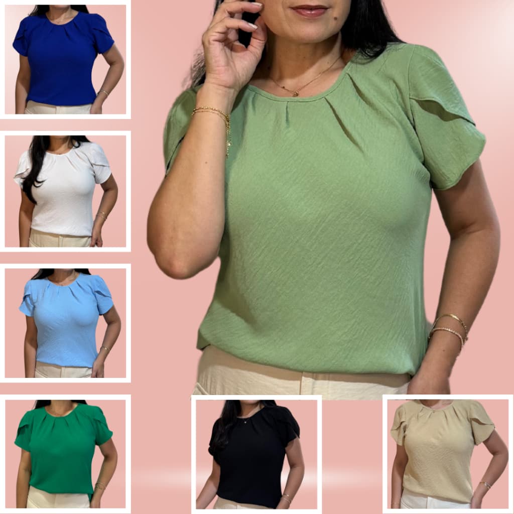 Blusa Feminina Duna Manga Princesa Tulipa