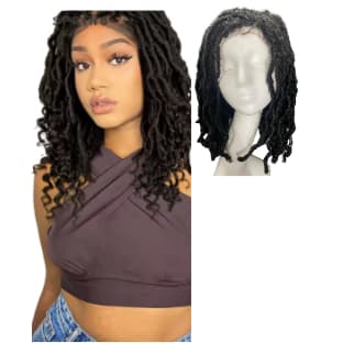 Peruca Cacheada Preto Fibra Orgânica Cabelo Idêntico Ao Humano 35cm